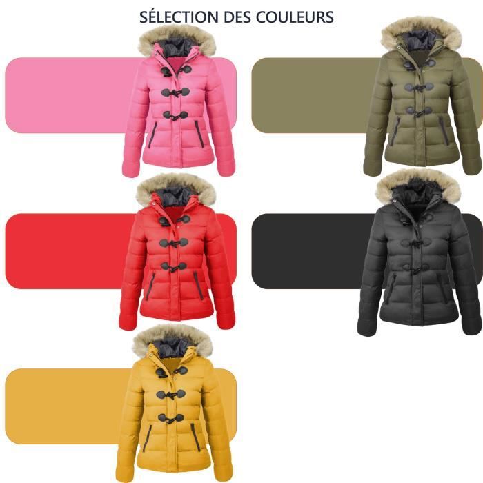 Veste D'hiver Femme - Doudoune Légère Chaude Avec Capuche - Automne Hiver