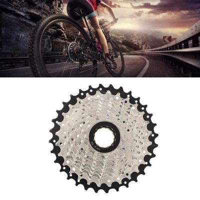 Cassette Vélo 9 Vitesses - Pignon Creux Léger, Acier Trempé, Compatible VTT Et Route (sauf XD) - 10