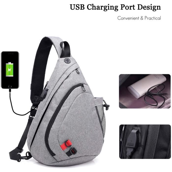 Les avantages d'utiliser une sacoche étanche à bandoulière pour homme avec  port de chargement USB