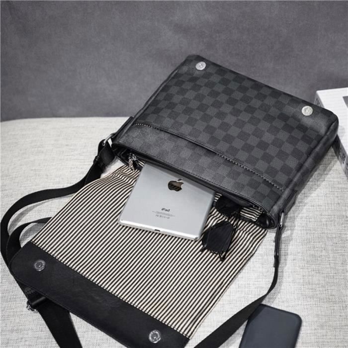 Sac à main,MANET Mode Homme En Cuir/PU Sacs de Messager Hommes