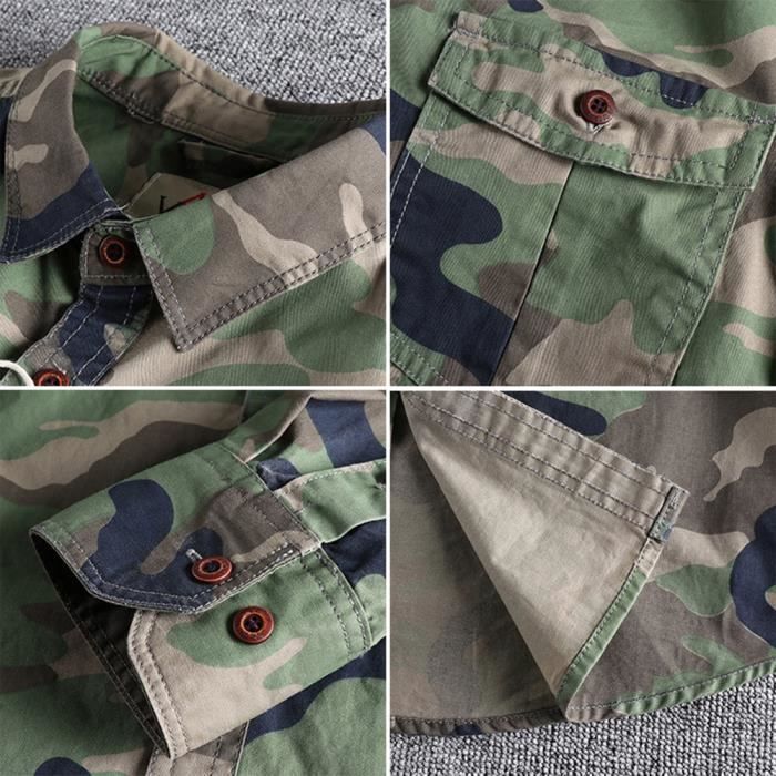 Chemise de chasse camouflage vintage des années 90