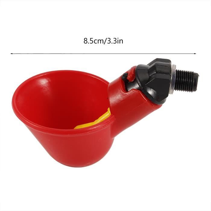 5 Abreuvoirs Automatiques Pour Poulets | Gobelets Eau Volaille | Systeme Gravité | Pour Poules, Canards, Lapins | Installation Facile