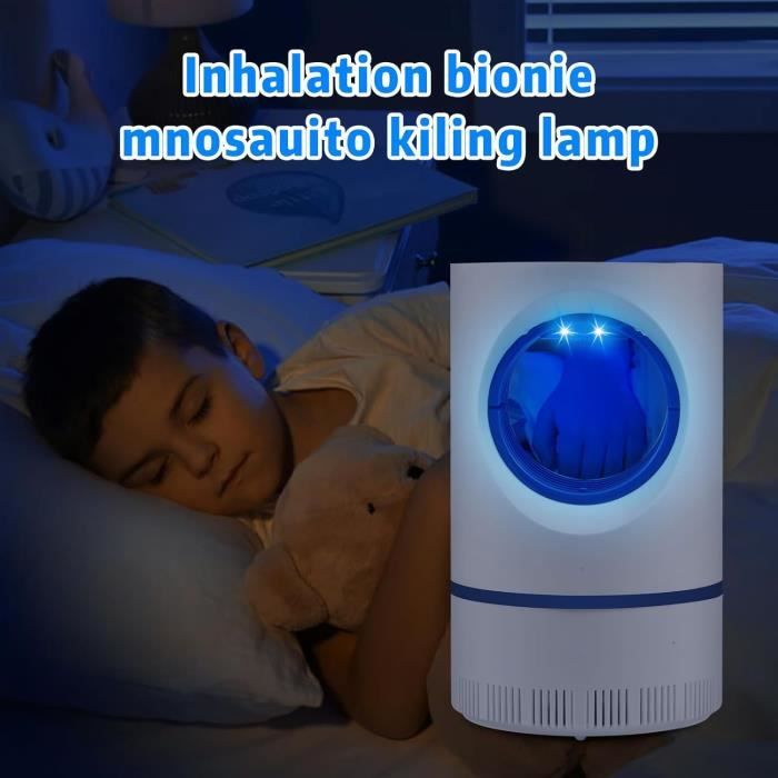Lampe Anti-moustiques UV - 2 Pièces Avec 10 Stickers Adhésifs - Zone 20m² - Pour Intérieur - Sûr Et Silencieux - 6