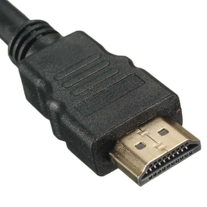 Full HD HDMI court mâle à fiche mâle plat Cordon Câble Audio Vidéo HDTV  30cm cable 209331 - Cdiscount Informatique