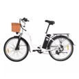 Vélo électrique de ville DYU C6 - 26" - 350W - 70km d'autonomie - Blanc-3