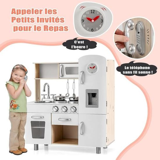 CUTE STONE Ensemble de 40 pièces de jouets de cuisine pour jeu de rôle