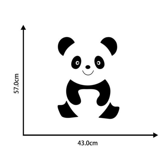 Sticker Mural Joyeux Bebe Panda Dessin Anime Enfants Chambre Vinyle Autocollant Cdiscount Bricolage