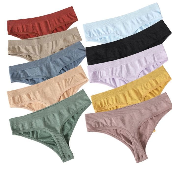Culotte String Transparent Sans Couture Femme - Nylon/Élasthanne, Neuf Avec étiquettes