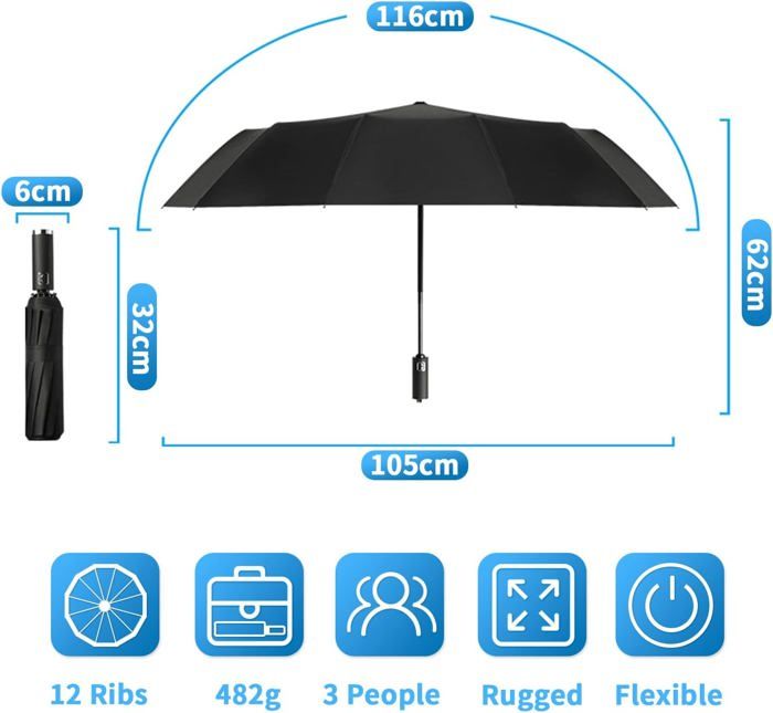 Parapluie Pliant,Ouverture et Fermeture Automatique,Parapluie Compact Parapluie Pliant,Ouverture et Fermeture Automatique,Parapluie Compact