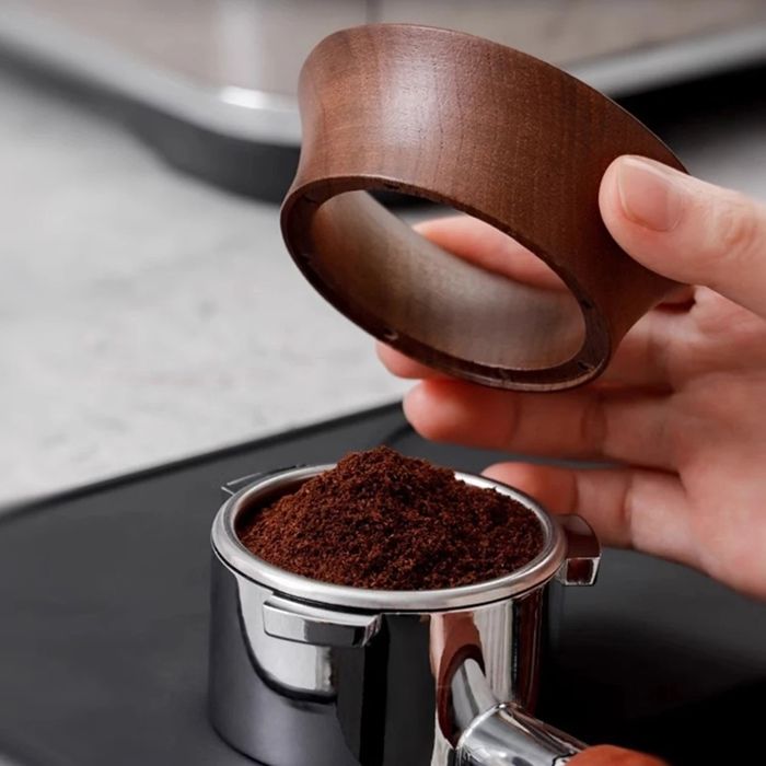 Anneau De Dosage Magnétique 58mm Pour Café - Entonnoir Porte-Filtre Argenté Accessoire Machine Expresso