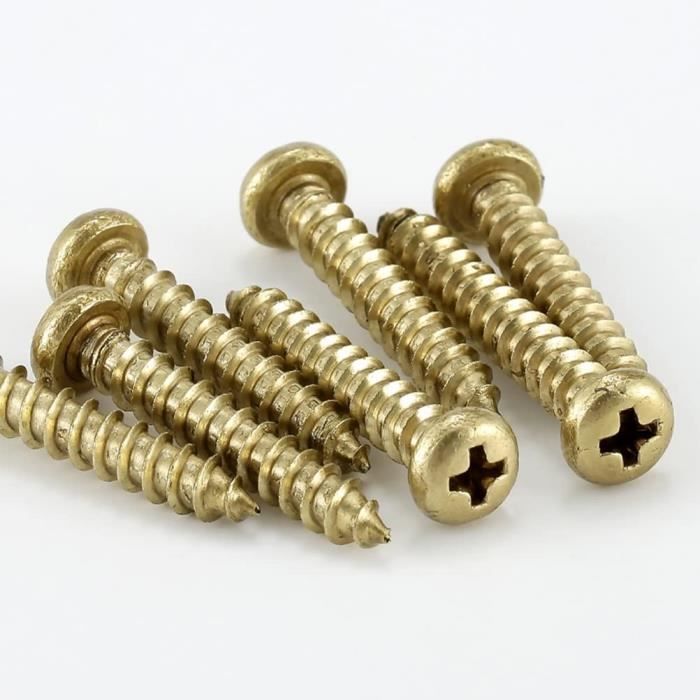 150 Ensembles Vis Chicago, 8 Mm Rivets À Vis À Tête Plate Vis De