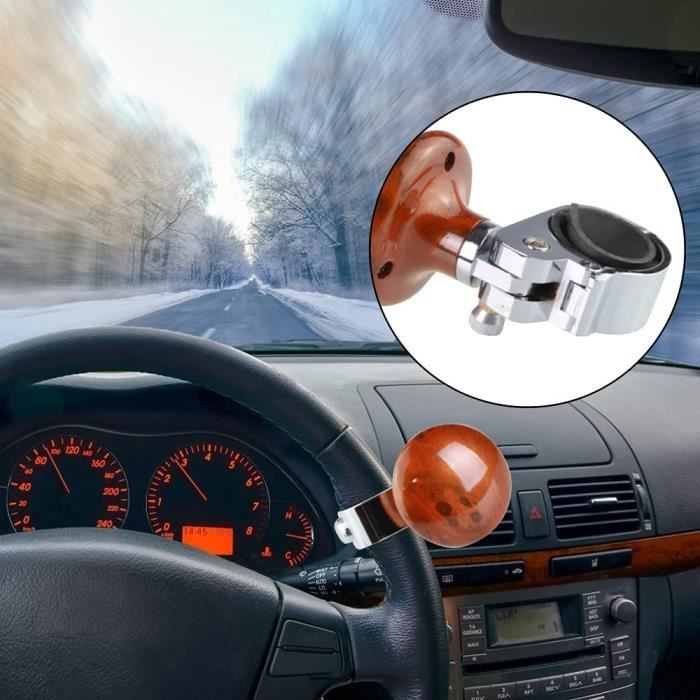 Boule Volant Universelle Suicide Spinner – Bouton De Direction En Métal Noir Pour Voiture, Camion, Tracteur, Bateau