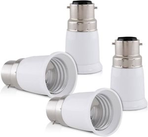 Adaptateur Douille E27 Vers E14 - Lot De 4, Blanc, Support 250V 200W - Pour Ampoules LED - 2