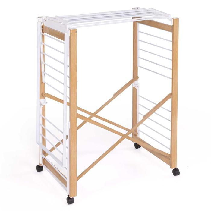 Sèche-linge Plafond électrique Réglable Avec Lumière LED - Télécommande, 130-215 Cm, Blanc/gris