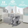 Animal à Bascule Éléphant Infantastic avec Effets Sonores et Ceinture pour Enfants de 10 Mois à 3 Ans-0