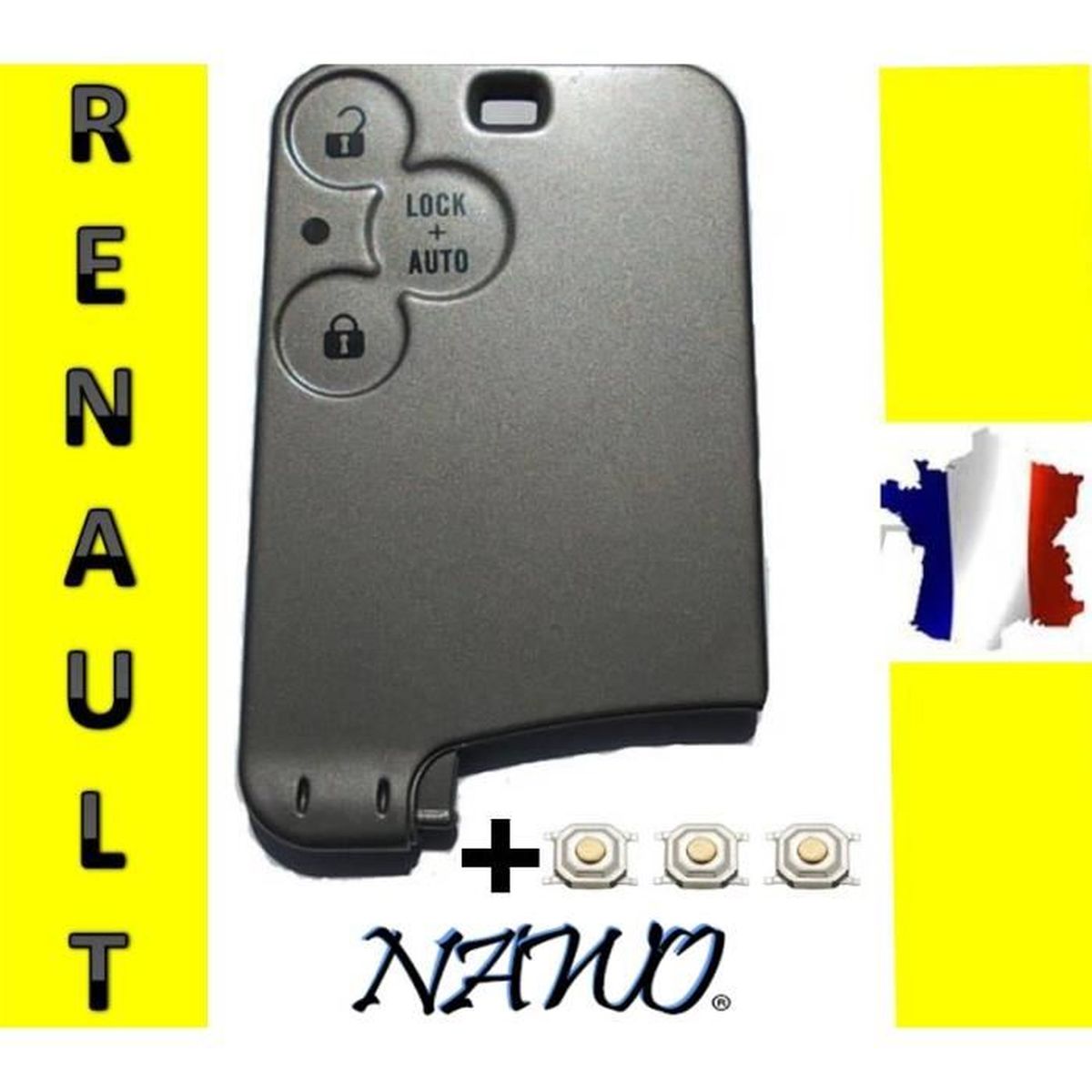 Coque De Clé Sans Logo - Compatible Renault, Smart, Opel, Fiat, Nissan (Va2 Hu83)