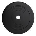 Physionics® Disques de Poids - Set de 2 x 10 kg, Ø 31 mm, avec Revêtement en Plastique - Plaques pour Haltères, Fitness,