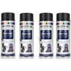 SPECTRUM Lot 4 Peintures Haute Température Noir Mat Aérosol 800° C Auto Moto Poêle à Bois