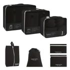 Organisateur de voyage, rangement valise 7 pièces - Noir - Vivezen