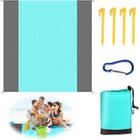 Abris De Plage Tapis De Plage Impermable Et Rsistant Au Sable 210 X 200 Cm (naranja-gris) Tapis De Fixation 4 Coins Tapis De Plage Pour Les Voyages La Plage, Le | En