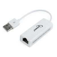 Gembird NIC-U2-02, Avec fil, USB, Ethernet, 100 Mbit-s, Noir