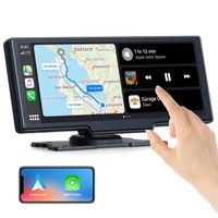 TOGUARD Autoradio CarPlay Android Auto,10" écran Tactile sans Fil Car Stereo Bluetooth  multimédia avec GPS/ mains libres/musiqu