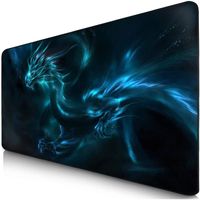 Tapis de Souris Gaming - 900 x 400 mm - Base en Caoutchouc Antidérapant Surface - avec pour Jeux et Bureau - Bleu