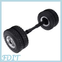 ZYCST Accessoire de mise à niveau d'essieu arrière en métal non alimenté pour tracteur Tamiya 1/14 RC Tracteur remorque Pièces de rechange (noir) (140 mm