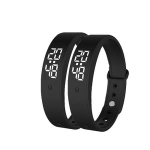 Bracelet de montre avec alarme vibrante pour personnes sourdes - Bracelet de montre pour dormeurs lourds - Bracelet portable qui ne réveille pas les partenaires vibrants