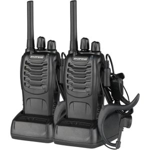 heacker Remplacement pour Baofeng UV-9R étanche Talkie-walkie Casque CB  Radio Casque PTT Microphone Oreillette