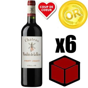 VIN ROUGE X6 Château Moulin de la Rose 2016 Rouge 75 cl AOC 