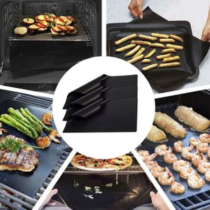2 x Téflon Non-Stick réutilisables BBQ Tapis Feuille de Cuisson Tapis de cuisson barbecue