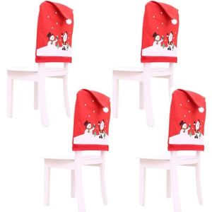 Neinkie Chaise de Noël Couverture Arrière Père Noël Elfe Chaises