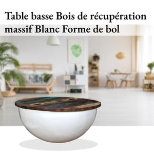 TABLE BASSE Table basse Belleshop Bois de récupération massif 