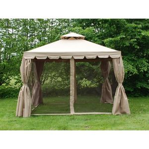 Toile De Rechange Tonnelle Hexagonale Belle Tonnelle Beige De 3x3m Et De 2 70m De Haut Structure En