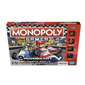 JEU SOCIÉTÉ - PLATEAU Monopoly   Gamer Mario Kart, Multicolore (Hasbro )