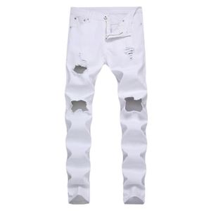 Jeans blanc troué homme shop