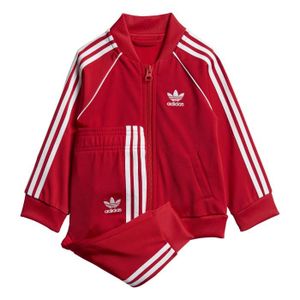 ensemble survetement adidas rouge