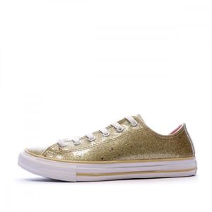converse blanche doré