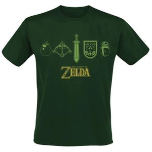 T-SHIRT T-shirt Homme The Legend Of Zelda Quest Essentials - Vert - Manches courtes