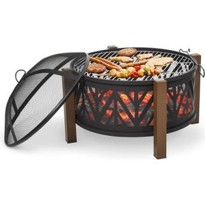 Brasero barbecue plancha grill en fonte RedFire - Ø 56 cm : Braseros  REDFIRE mobilier - botanic®