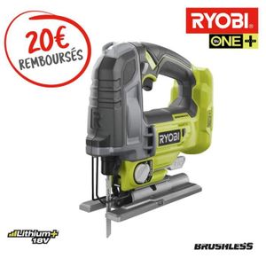 Scie sauteuse pendulaire RYOBI 18V OnePlus Brushless - 135 mm - Sans batterie ni chargeur - R18JS7-0