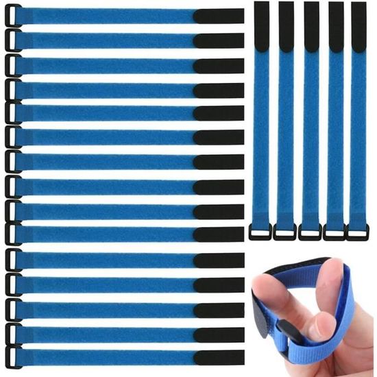 Attaches De Câble En Silicone Réutilisables - Lot De 20 Sangles Réglables Pour Organiser Chargeurs, Fils électriques, Câbles D'ordinateur
