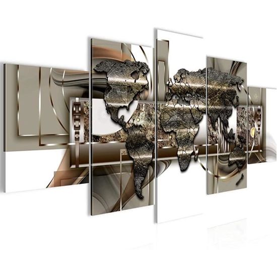 Tableau Mural Lion Abstrait En 5 Parties – Impression Sur Toile Non Tissée, Style Graffiti Coloré - 4