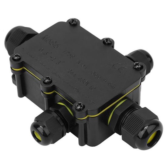 Boîte De Jonction IP68 3 Broches 24A 450V – étanche, Pour Applications Sous-marines Ou Souterraines