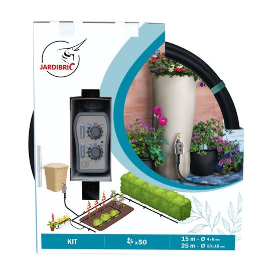 Jardibric - Programmateur arrosage WiFi - Commande vocale Alexa/Google - Plage de pression 0,5 à