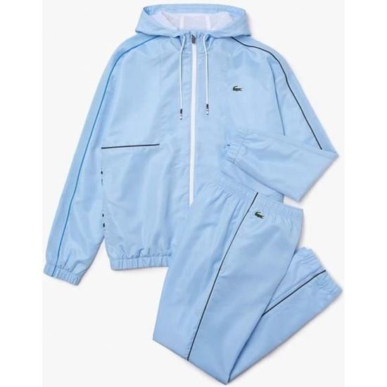 Survetement lacoste bleu ciel discount