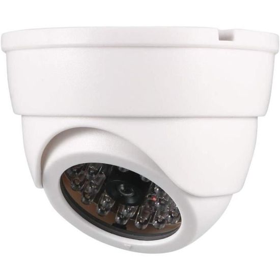 Fausse Caméra De Sécurité Dôme Factice Cctv Avec Voyant D