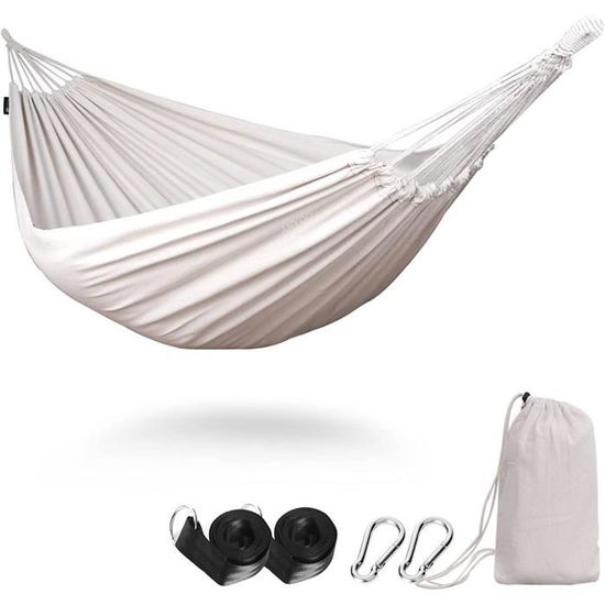 Hamac Anyoo Portable - Toile Respirante Avec Sangles Arbres - Parfait Jardin, Camping, Plage - Sac Transport Inclus