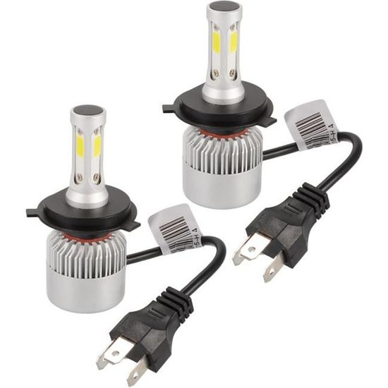 Ampoules H4 LED Anti-Erreur 65W 22000LM 6500K Blanc Froid - Phares Voiture 2 Pièces